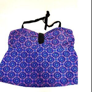 NEW 2pc Xhilaration Tankini Top 4; Beach House Bikini 20W Plus Size Swimwear #72